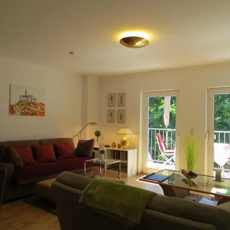 公寓 Weisses-haus-am-kurpark-fewo-waldblick 奎德林堡